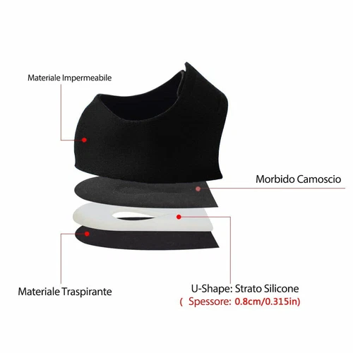 PROTEZIONE SALVA TALLONE IN SILICONE TRASPIRANTE CON STRAPPO COD. 10155 - Photo 4/6