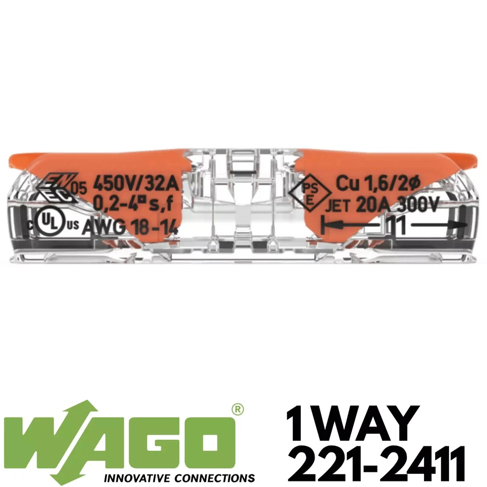 WAGO 221-2411 Connectors Inline Compact Splicing x10 - Image 3 of 4