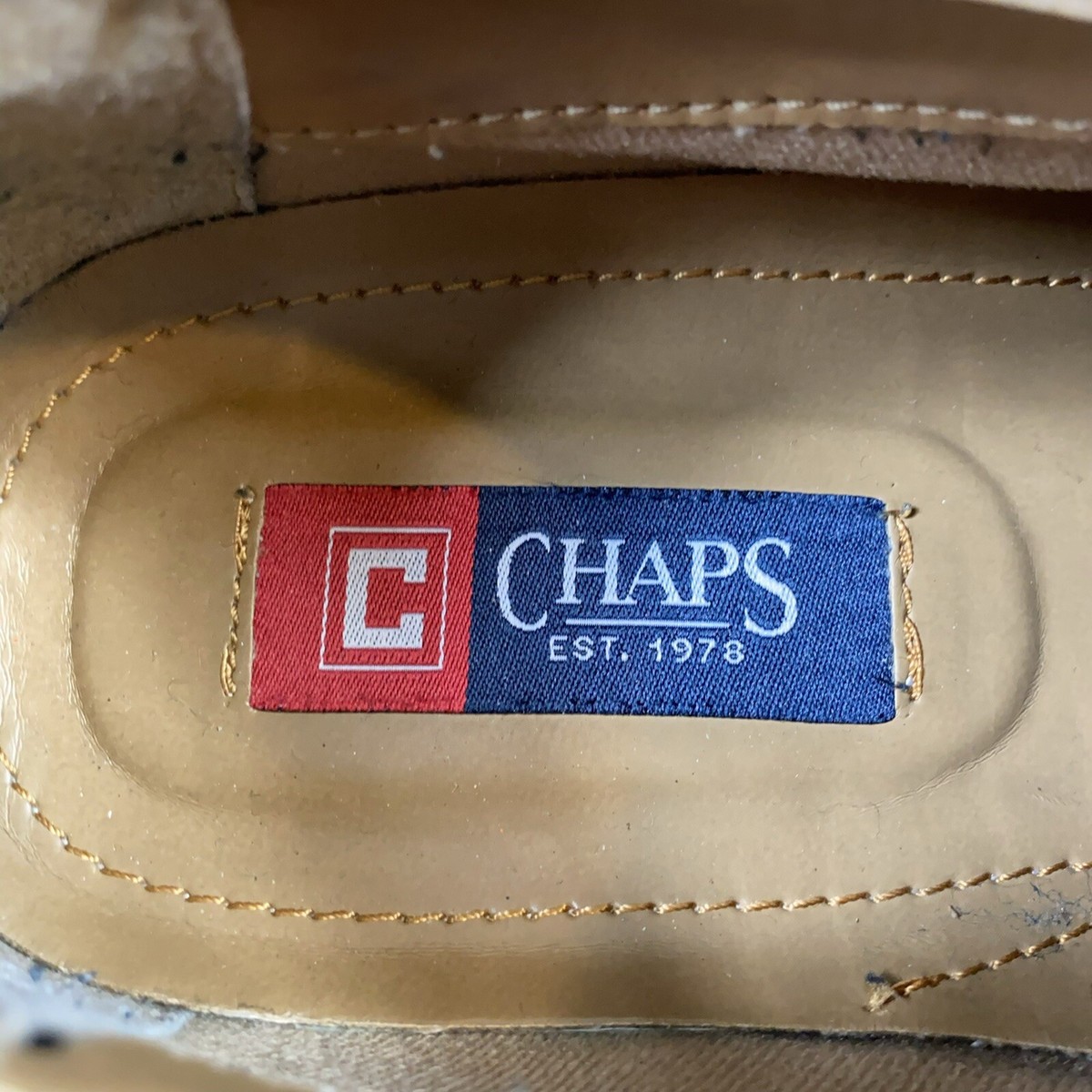 Chaps Two Tone Derby Oxford Lace Up Brown Leather Men Shoes 