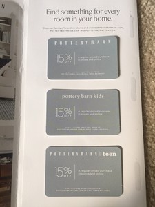 3x Pottery Barn Coupon 15 Off Pottery Barn Regular Kids Teen