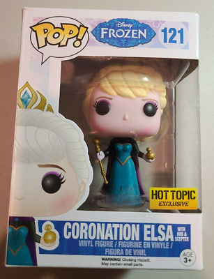 Funko Pop! Frozen: Coronation Elsa w/Orb & Scepter- Hot Topic #121 w/Protector