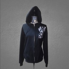 Baphomet Hoodie Inverted Crosses Pentagram S to XL Sizes Hail Satan Zip Up