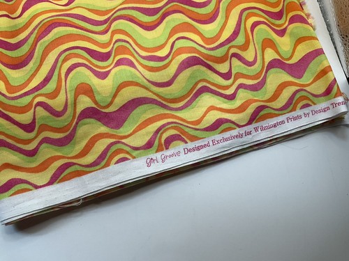 Fabric by Colorful Wave Pattern By wilmington prints 54” x 42”652 - Picture 4 of 8