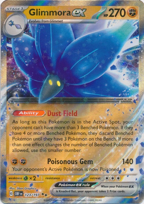 Glimmora ex 123/197 Double Rare Obsidian Flames Pokemon TCG