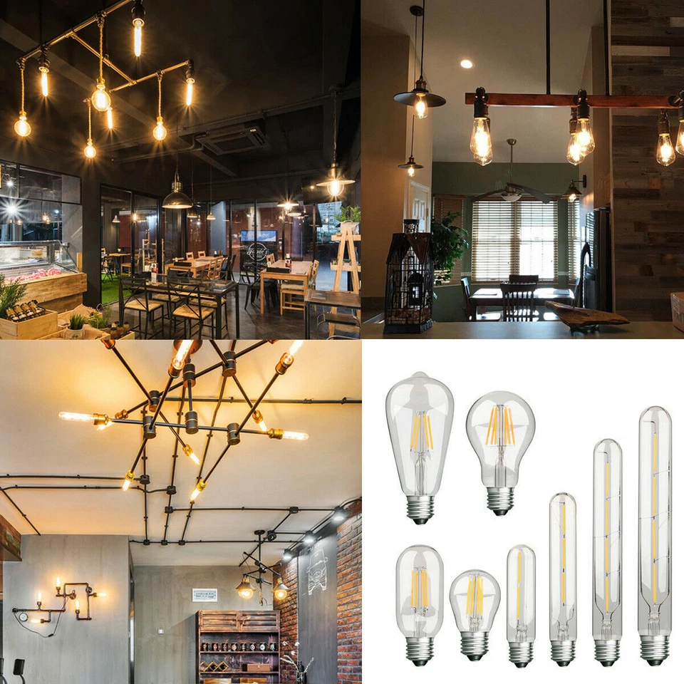 Vintage Industrial Retro Edison LED Bulb Light Lamp E27 Wedding Restaurant Decor - Image 2 of 4