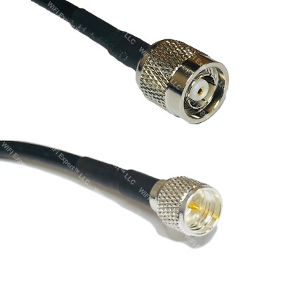 LMR240UF RP-TNC MALE to MINI UHF MALE Coax RF Cable USA-Ship Lot