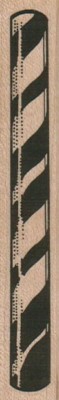 Candy Cane/Heavy Stripes/Str 3/4 x 4 1/4'' Rubber Stamp, Candy Cane Stamp