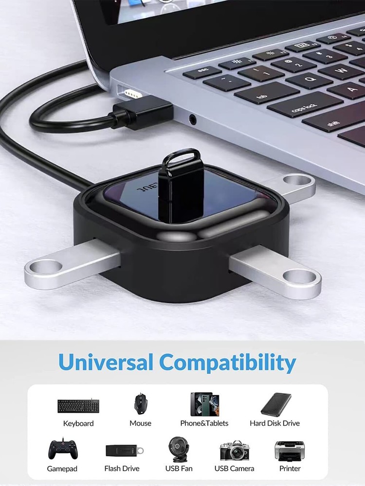 High-Speed USB 3.0 Hub Splitter - 4-Port 5Gbps Expander for Laptop Xbox PC