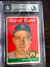 1958 Topps Harvey Kuenn ROOKIE RC, BAS AUTO 