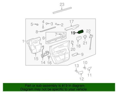 Interruptor de cerradura de puerta e ventana del lado del conductor GMC Acadia genuino GM 2010-2017 20958433 Foto 3 de 3
