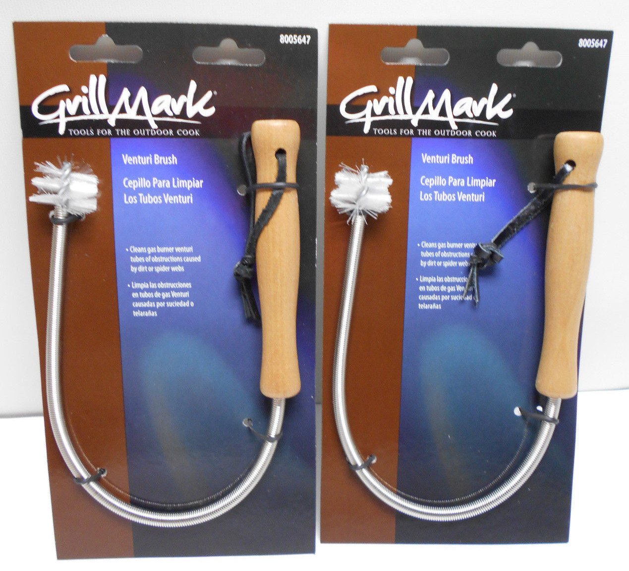 Lot of 2 Grill Mark Venturi Cleaning Brushes 8005647 Cleans Gas Burner