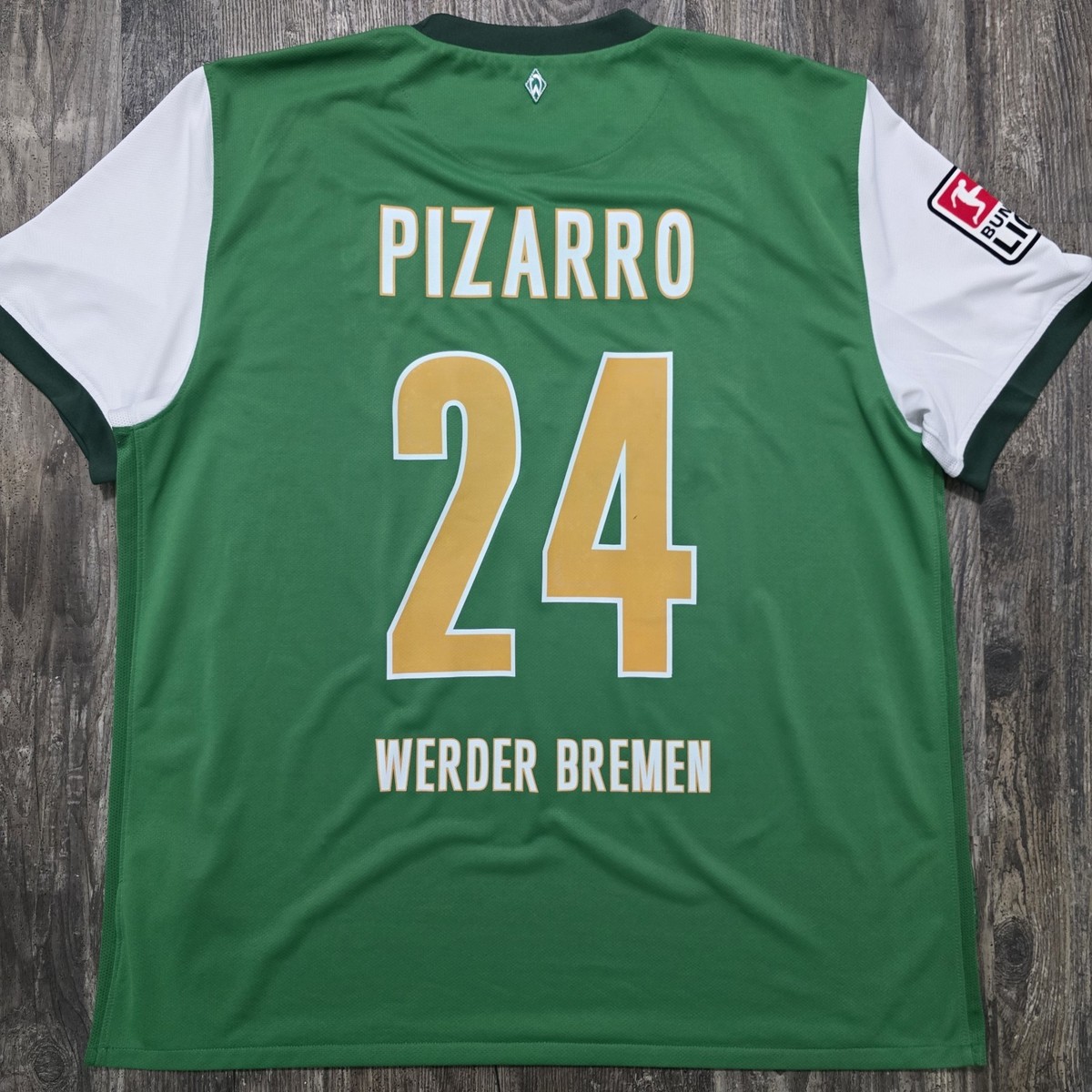 2010 Nike Werder Bremen Home Soccer Jersey Claudio Pizarro Men XXL