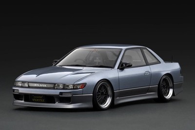IG3590 VERTEX Nissan (S13) Silvia Blue Silver/Gray 1/18 Ignition Model