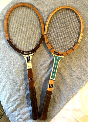 2-60-70S VINTAGE WILSON WOOD CHRIS EVERT TENNIS RACKETS GREAT CONDITION F-THEAGE