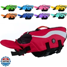 EMUST Dog Life Vests, Adjustable Dog Life Jackets for Small Dogs with Enhance