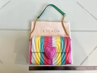 Original Escada Herz Tasche BuntEchtleder | Top Zustand