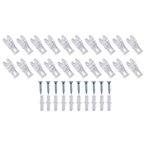 Sturdy and Long Lasting Transparent Hooks for Sheer Curtains Pack of 20 - Photo 2/12