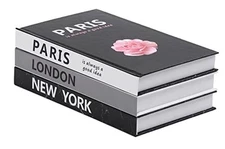 3 Pcs Decorative Books for Home Decor, Faux Books for Decoration, Coffee Pink