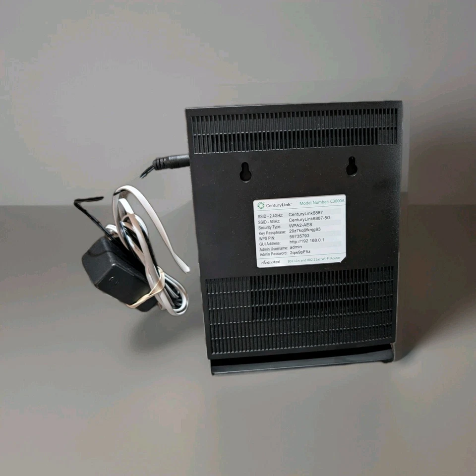 Actiontec CenturyLink C3000A 802.11n & 802.11ac Wi-Fi Modem Router ADSL 2+ - Image 3 of 4