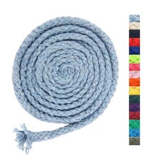 5mm  295ft Macrame Cord Natural Cotton Rope 8 Strand Braided Cotton String f...