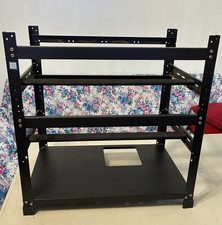 Steel Open Air Mining Rig Frame 12 GPU Dual Power Supply 520x360x520mm Crypto