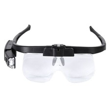 Max 4.5X Focus Flip up Magnifying Glasses USB Power LED Headband Loupe Magnifier
