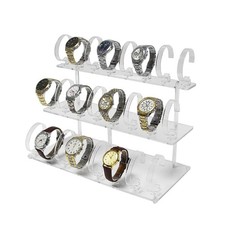 3-Tier Watch Display Stand Organizer, 24 Piece Jewelry Holder Rack Watch Disp...
