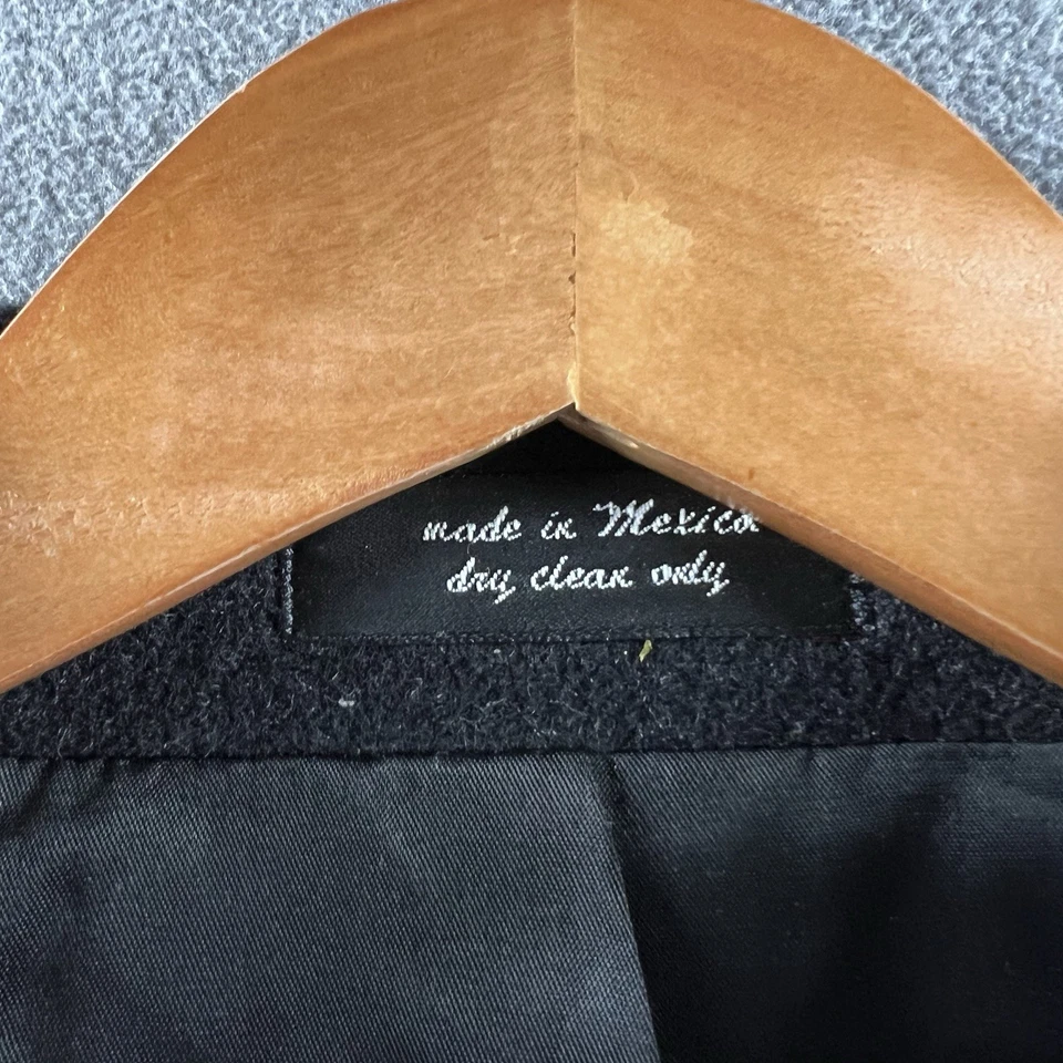 Abrigo Ralph Lauren De Colección Para Hombres 44R Negro Lana Trench Guisante Abrigo Dinero Antiguo Foto 3 de 4