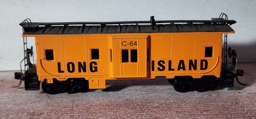 Long Island Railroad Orange Bay Window Caboose C-64 Athearn Custom Painted