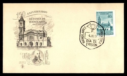 Mayfairstamps Argentina FDC 1957 150th anniversary of the defense of Buenos Aire
