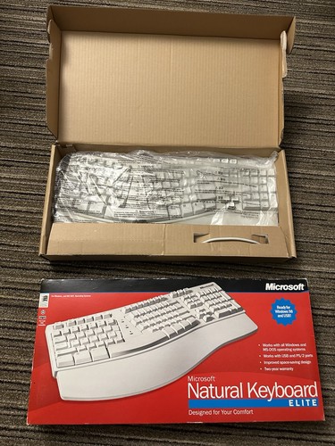 Microsoft Natural Keyboard Elite Wired A1100337 Computer Windows OPEN BOX