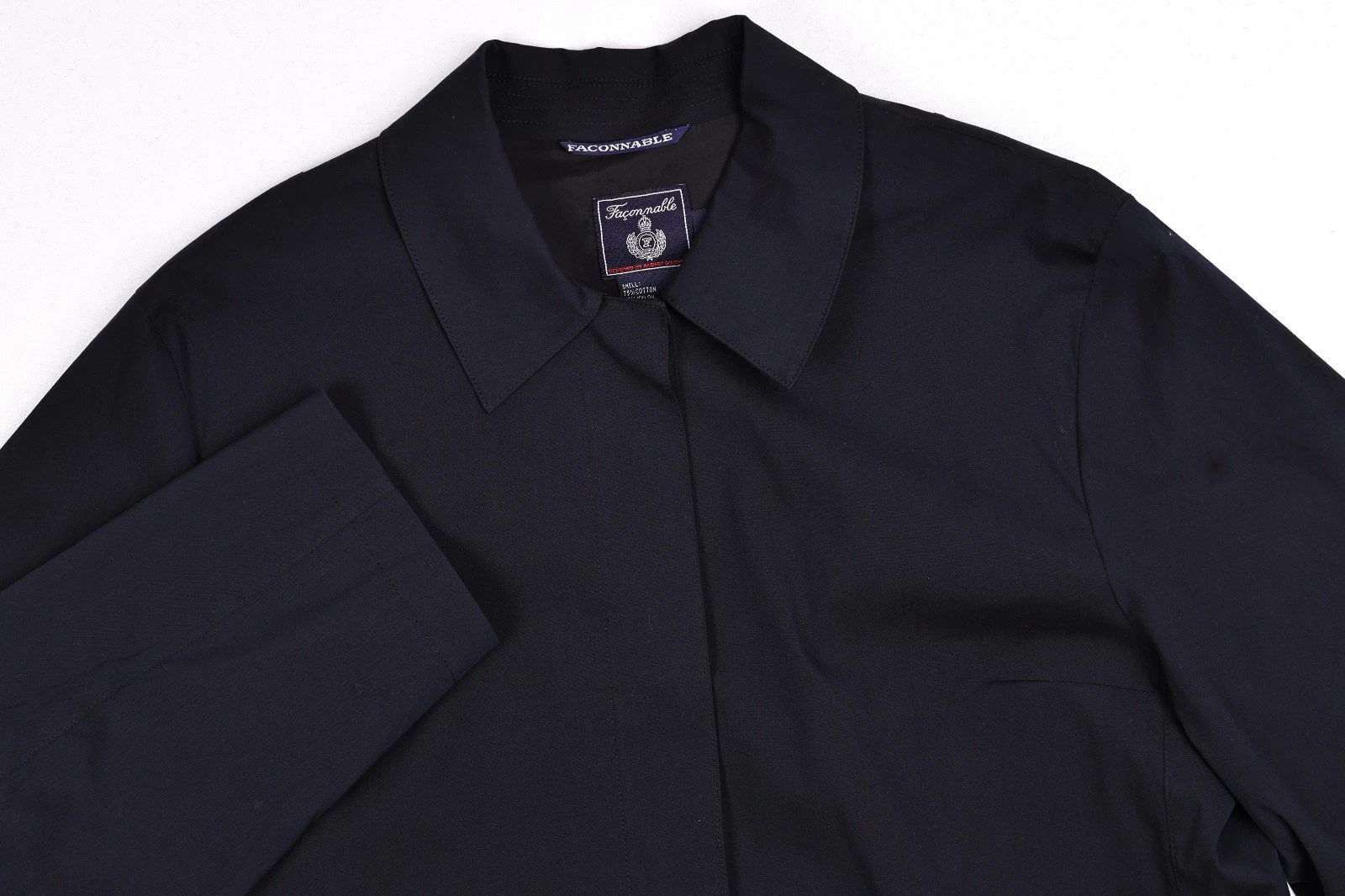 Faconnable Loro Piana Storm System Cotton/Nylon Long Coat Jacket Large