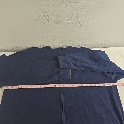 Jeremy Argyle NYC Merino Wool Full Zip Cardigan Jacket Navy Blue Men XXL Preppy - Picture 3 of 5