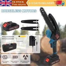 8''Cordless Electric Chainsaw Battery Saw Cutter for Cutting Tree Wood Branches