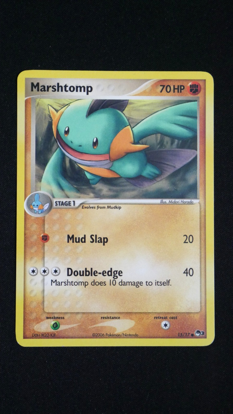 Pokemon TCG Marshtomp 15/17 POP Series 3 NM-Mint Raw Excellent Condition!