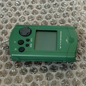 Sega Dreamcast Godzilla Green VMU Visual Memory Unit + Dust Cover HKT-7000 Japan