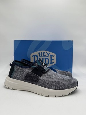 HEY DUDE SIROCCO DUAL KNIT Men's NEW Sporty Slip-On Sneaker Navy Multiple Sizes