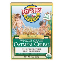 Earth's Best Organic Whole Grain Oatmeal Cereal, 8 Ounce