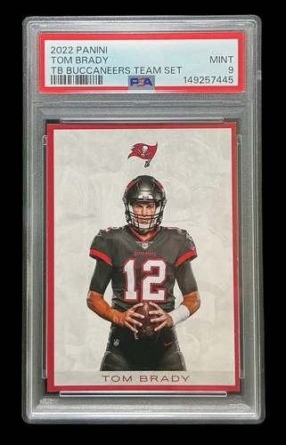 2022 panini TB team #0 tom brady; tampa bay team SP giveaway PSA 9  (POP 3, 0^)