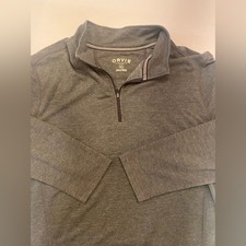 Orvis Men  s Pullover Quarter Zip Long Sleeve Shirt Gray Size XL