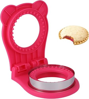 Uncrustable Sandwich Maker Cutter & Sealer Rose Red Crustless Sandwiches Bread