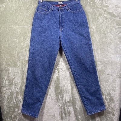 LL Bean Flannel Lined Women's 14 Tall 32x34 Blue Jeans Warm Original Fit Relaxed