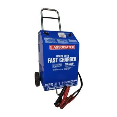 Associated 6009AGM Battery Charger, Steel Wheeled Fleet Charger, 6/12 Volt