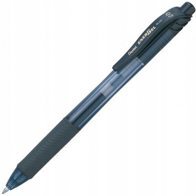 884851006745 Pióro kulkowe PENTEL BL107 0.7mm czarne z tuszem żelowym Pentel