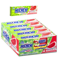 Hi-Chew Sweet and Sour Watermelon Fruit Chewy Candy 15 Count Box