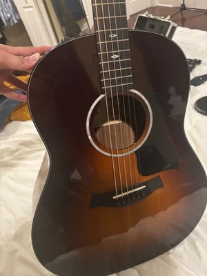 taylor acoustic guitar sunburst w/ microphone