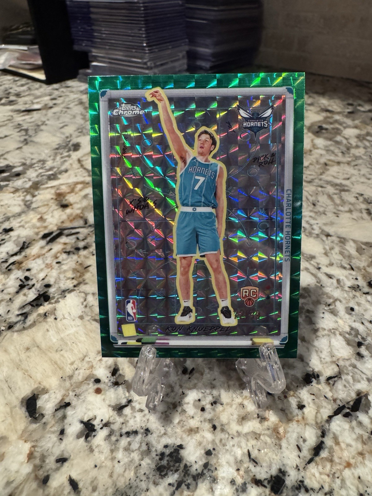 2025 Topps Chrome Kon Knueppel RC Rookie Green Geometric Xs and Whoas /99