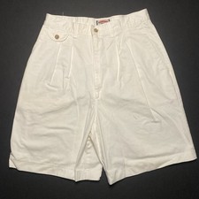 Vintage Lee Wrinkle Resistant Womens Pleated Shorts Size 14 Med With 8  Inseam