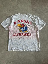 90s Vintage Kansas Jayhawks White AOP T Shirt Size XL
