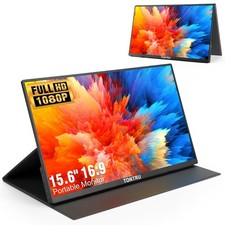 15.6" Portable Monitor Full HD 1080p, USB-C  HDMI Connectivity, Ultra-Slim D...